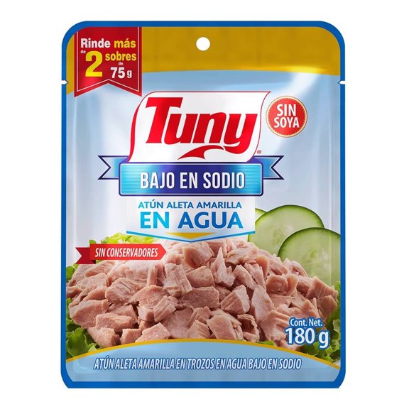 Atún Tuny Pouch en agua bajo en sodio  180 g
