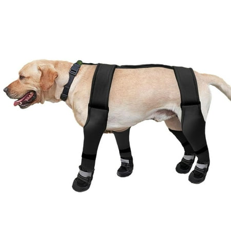 AITOCO Dog Leggings With Boots Waterproof Paw Protectors Soft Puppy Boots Non-slip Dog Winter Shoes Adjustable Booties for Dogs Paws Protects From Hot Cold Wet Weather reasonable