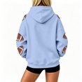 thumbnail image 4 of TOMVIGX Game Day Outfits for Women Graphic Cute Oversized Hoodies Touchdown Football Mom Tops Sunday Funday Tailgate Party Clothes XL, 4 of 9