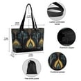 thumbnail image 2 of FORMRS Canvas Laptop Tote Bag for Women with 15.6" Computer Compartments Shoulder Handbag, Navy Blue Art Pattern, 2 of 7