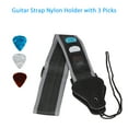 thumbnail image 2 of Adjustable Guitar Strap, DISEN Nylon Guitar Straps for Electric/Acoustic Guitar Bass Ukulele, Electric Guitar Strap Shoulder Belt with 3 Pick Holders, Guitar Accessories Set - Black, 2 of 9