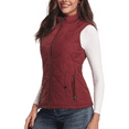 thumbnail image 5 of Vest for Women-Stand Collar Lightweight Zip Quilted,Wine Red Women's Vest, 5 of 5
