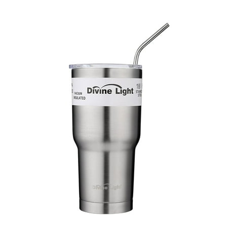 Divine Light Abizoe 30 Oz Tumbler Coolers Double Wall Vacuum Insulated Travel Mugs Stainless Steel Tumbler Cups with Lid - Keeps Drinks Cold and (Best Way To Keep Cooler Cold)