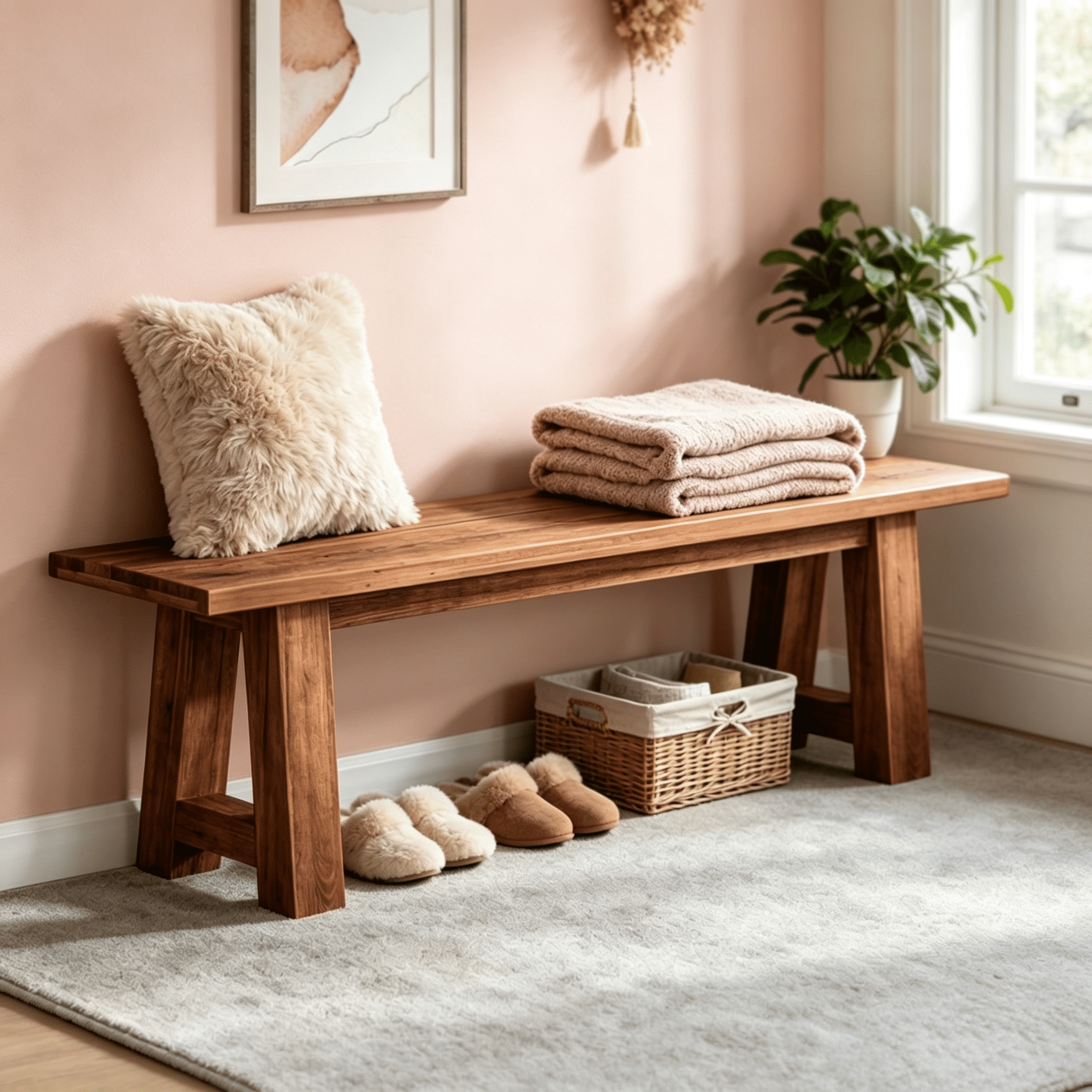 Solid Bench Chair