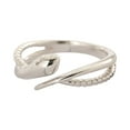 thumbnail image 2 of Fiudx Anillo Ajustable, Aleación Galvanizada, Elegante Anillo con Diseño de Serpiente, Anillos de Pareja Que No Se Deslustran, Ideal para El Día de San Valentín, Perfecto para Hombres y Mujeres, Mate, 2 of 3