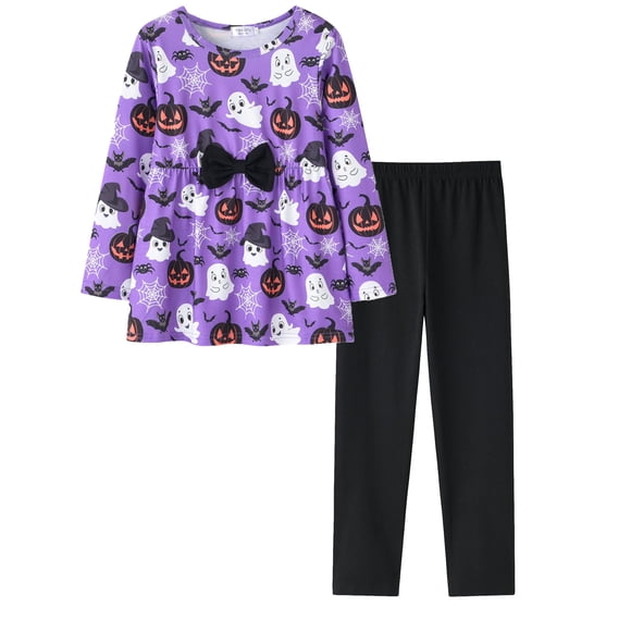 Conjunto de ropa Yekaty Halloween para niñas, tallas 7-8, manga larga