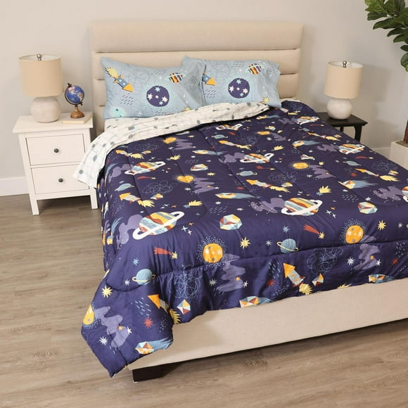 Ensemble de literie 5 pièces pour lit double outerspace