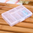 thumbnail image 3 of Plastic Organizer Box with Dividers, Clear 6-Compartment design, Portable Solution for Household Items, Ideal As Small Parts Organizer Box, Clear Jewelry Organizer, and desk, 3 of 5