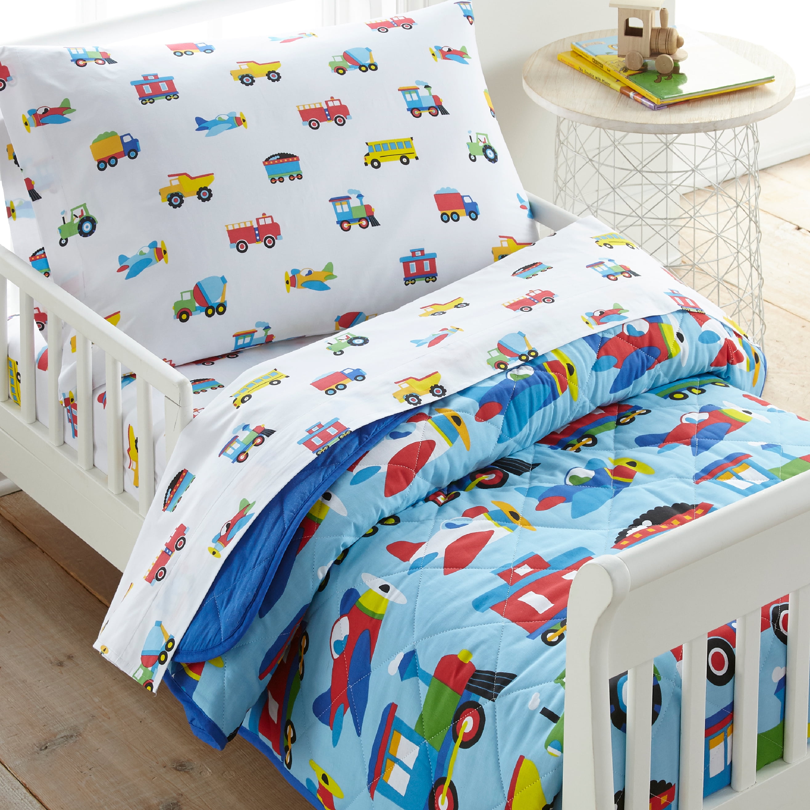 Wildkin Kids Cotton Comforter for Boys & Girls Toddler (Trains, Planes