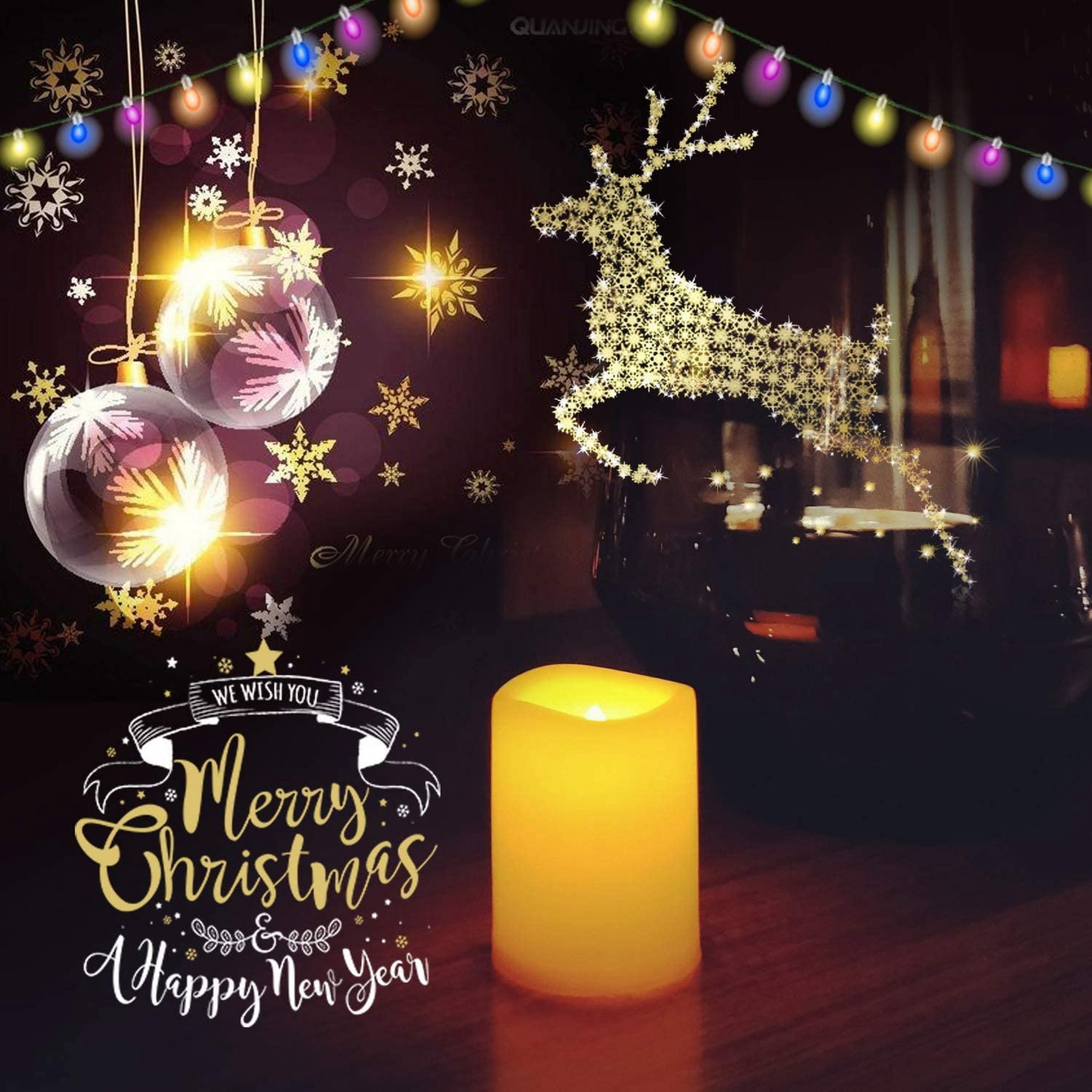 EcoGecko Set of 12 Indoor/Outdoor Votive Flameless LED Candles with 5 Hour Timer, Soft Flickering and Warm Glow, Batteries Included