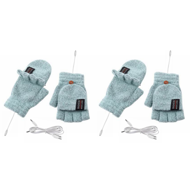 Guantes Térmicos Eléctricos Temperatura Ajustable Invierno Calentador Mano () Verde