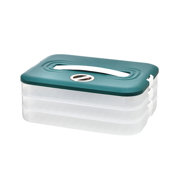 Caja De Almacenamiento De Alimentos Apilable De 3 Capas, Contenedor Con Tapa, Sellado, Sin BPA, Duradero, Temporizador, Transparente, Estante Para Alimentos Para Refrigerador