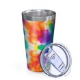 thumbnail image 2 of 16oz Tumblers Colorful Rainbow Tie Dye Spiral Pattern Stainless Steel Vacuum Insulated Double Wall Travel Tumbler Cups Mug with Lid and Straw,Cleaning Brush for Coffee,Tea, 2 of 4