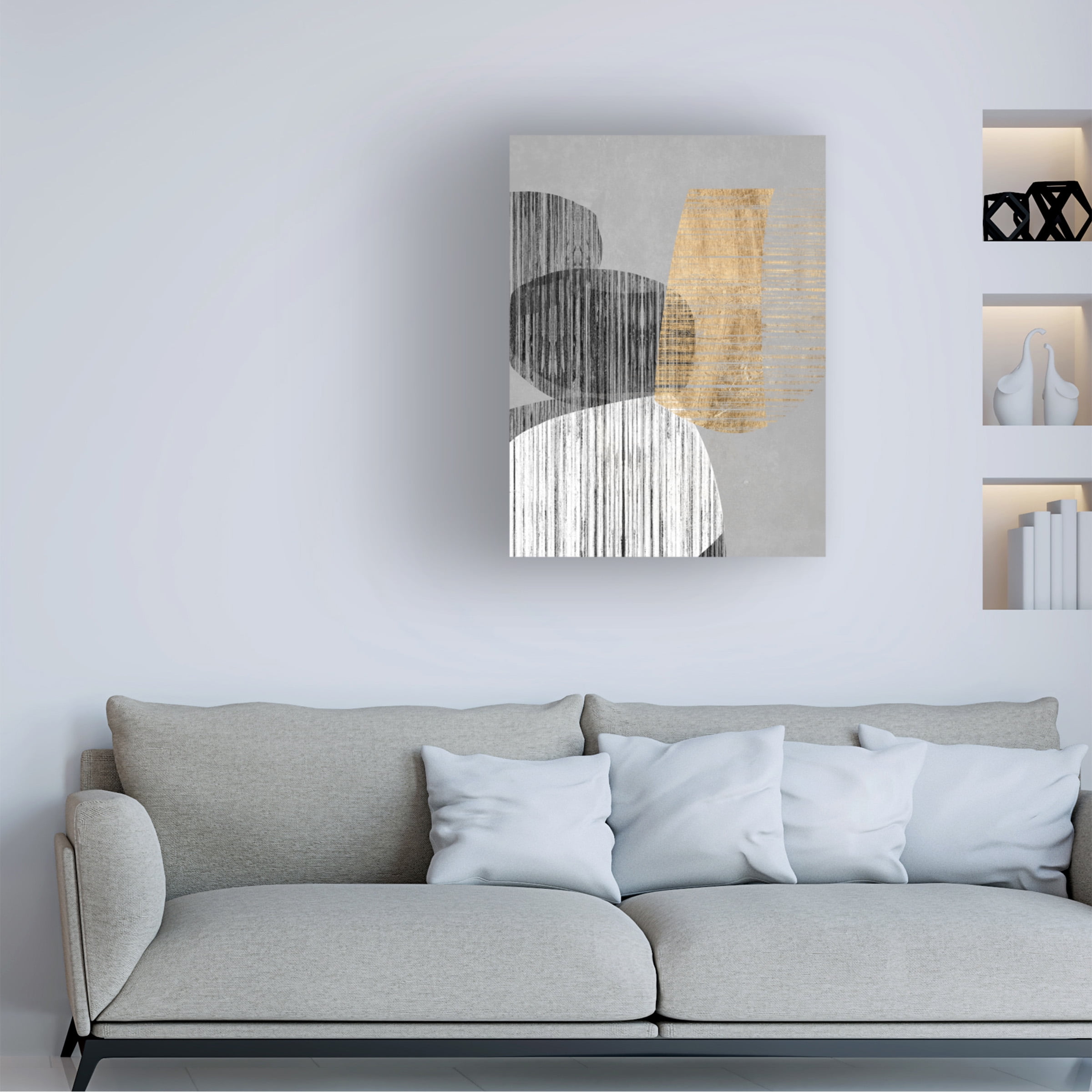 Jennifer Goldberger 'Adjacent Shapes II' Canvas Art
