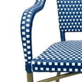 thumbnail image 4 of Baton Aluminum and Wicker Outdoor French Bistro Chairs, Set of 2, Navy Blue, White, and Wood Print, 4 of 7