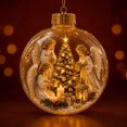 thumbnail image 4 of Arghm Lighted Christmas Ball Ornament with Winged Figures, Holiday Decoration for Tree, Gifts, Candles, and Lamp, 4 of 6