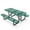 Green, variant on Flash Furniture Mantilla Rectangular Outdoor Picnic Table with Mesh Top and Seats 6' Green