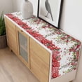 thumbnail image 4 of Valentine's Day Table Runner - 48 Inch Long, Kitchen Dining Table Runner Dresser Scarves, Spring Love Roses Floral Botanical Watercolor Farmhouse Decor for Coffee Tables Wedding Party Banquet, 4 of 8