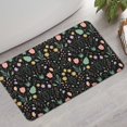 thumbnail image 2 of Pioneer Flower Floral Print Pattern Bathroom Rugs Mat, Non Slip Microfiber Bathroom Rug with Rubber Backing, Soft Mats for Bathroom Floor Tub Shower, 17"x30", 2 of 5