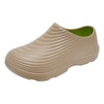 thumbnail image 1 of Chef Clogs for Women Mens Slip On Water Proof Garden Shoes Comfortable Non Slip Work Shoes Lightweight Platform Sandals Brown Size 5.5, 1 of 5