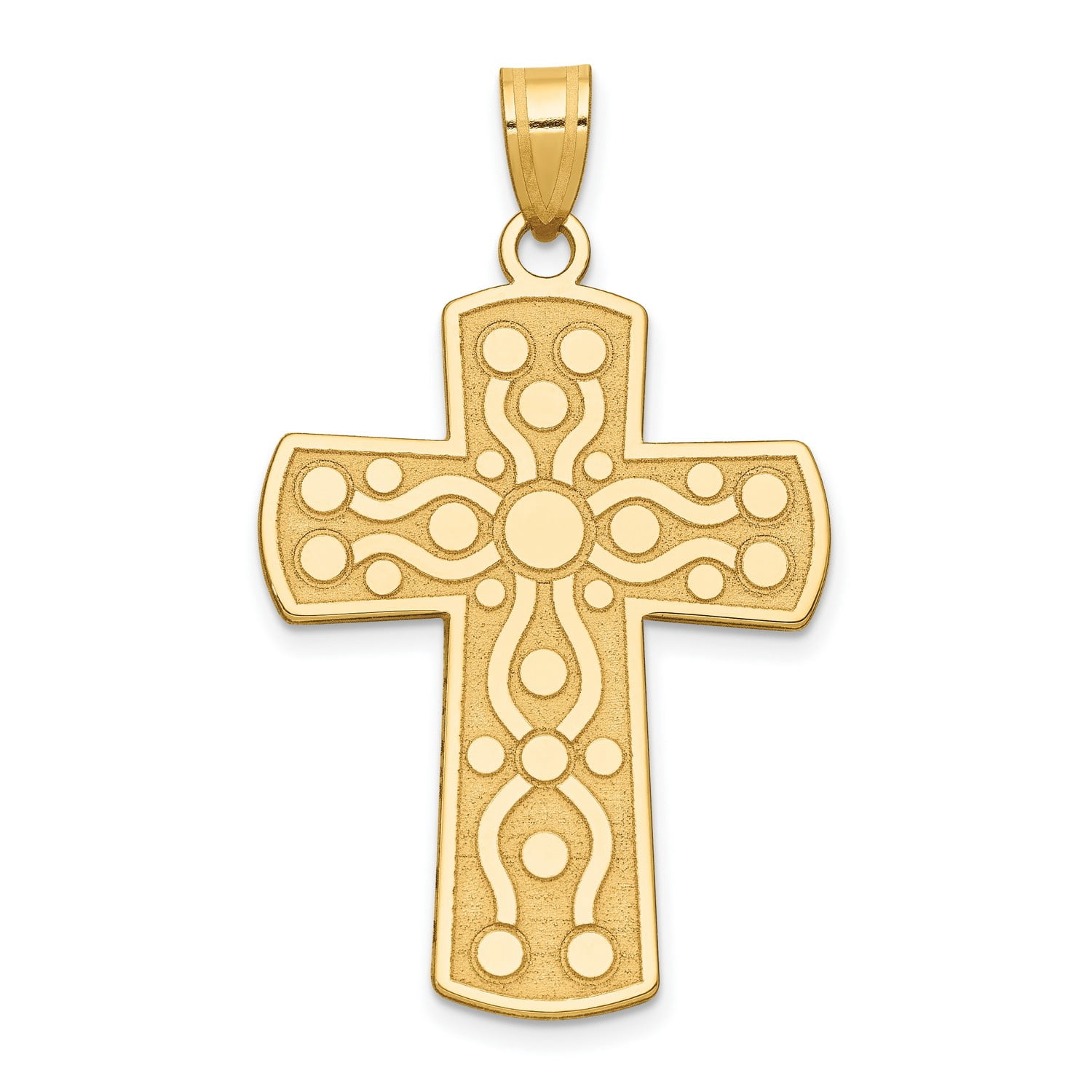 14k Yellow Gold Reversible Accented 