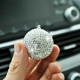 thumbnail image 4 of Espejo retrovisor del coche con bola de cristal brillante, adorno de decoración del hogar con diamantes de imitación, atrapasol de cristal, decoración glamorosa, regalo de Año Nuevo, 4 of 5