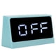 thumbnail image 3 of Reloj despertador digital LED, silencioso, inteligente, con temperatura, fecha, luminoso, pantalla grande, espejo de maquillaje de escritorio (azul), 3 of 14