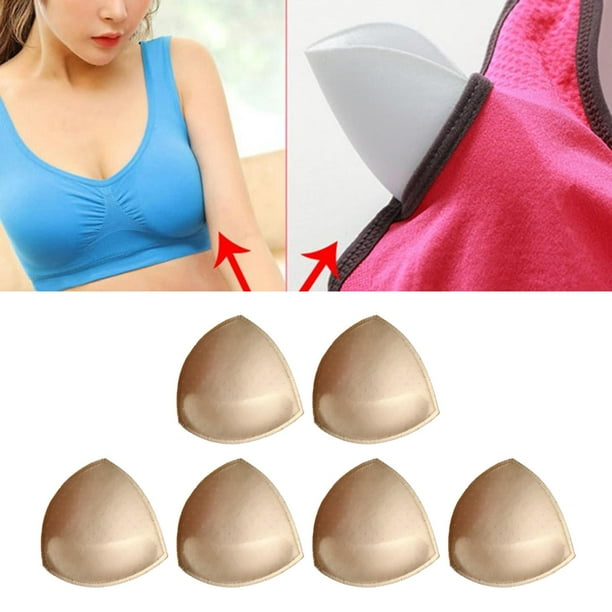 3Pairs Triangle Bra Inserts Pads Removable Bra Cups Inserts