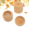 thumbnail image 3 of MasteelfCA Proposal Ring Box Keepsake Gift Wooden Simple Wedding Ring Bearer Box for Wedding Engagement Party, 3 of 7