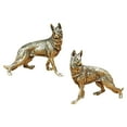 thumbnail image 2 of TISHITA Brass Dog Figurine Animals Brass Decor Dog Ornament Tea Pet Vintage Styles Dog Figurine for Bedroom Hotel Bookcase Book Shelf, 2 of 8