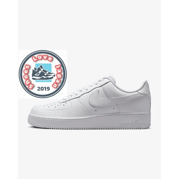 Ni&ke Air Force 1 '07 Texture HF2886 100 White/White Men Leather Shoes