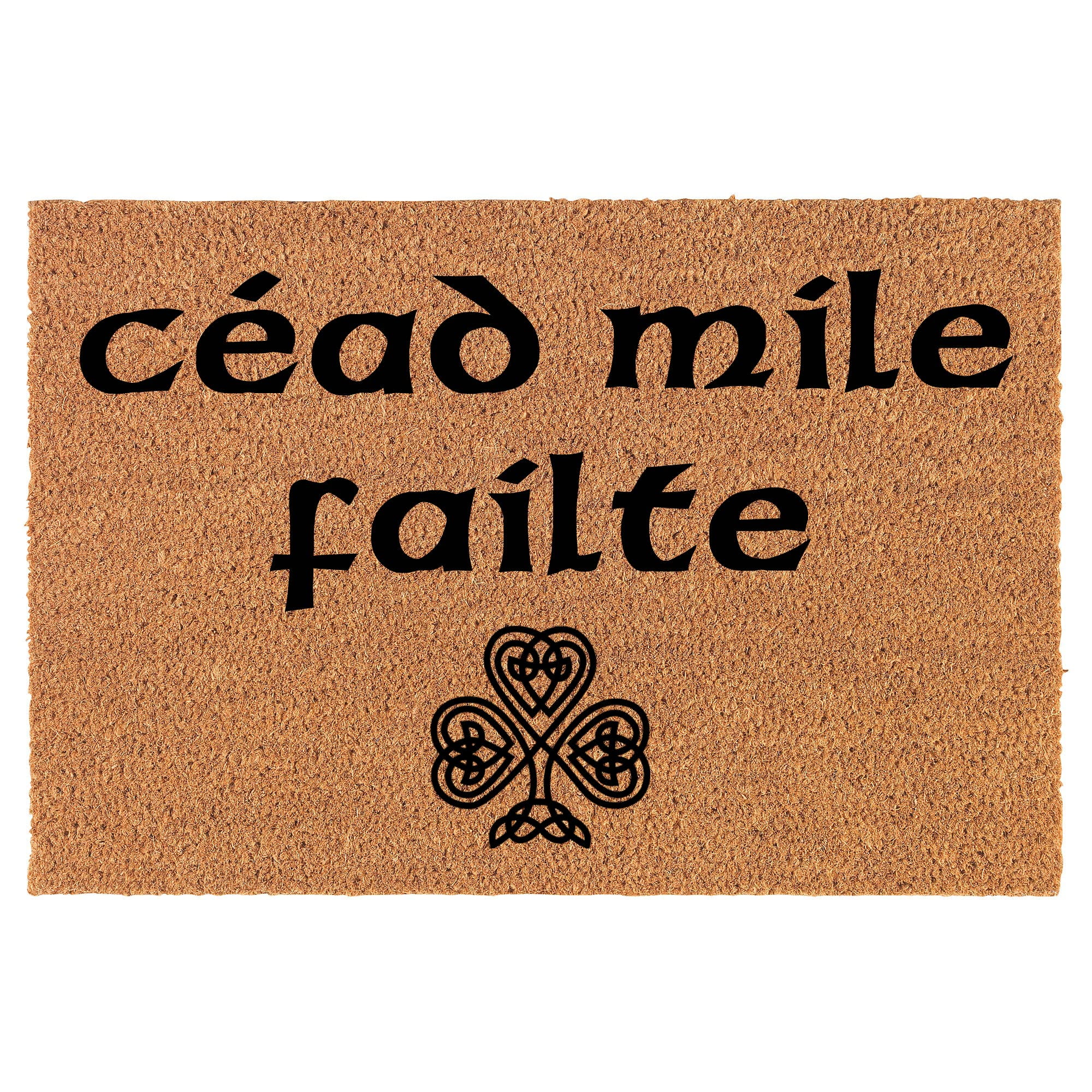 Irish Cead Mile Failte Celtic Gaelic Welcome Doormat Outdoor – Blue Pagan