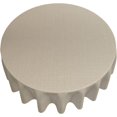 thumbnail image 2 of Faux Linen Round Tablecloth, Waterproof Wrinkle Free Woven Textured Table Cloth, Soft Fabric Table Cover for Home Dining, Party, Wedding, Holiday (60 Inch Round, Flax/Beige/Taupe), 2 of 5