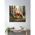 thumbnail image 2 of The Cunning Fox Poster Wall Art, Modern Wall Decor For Living Room Bedroom, 17x17 UNFRAMED, 2 of 3