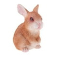 thumbnail image 4 of GROWTH TANK Vivid Expression & Posture Rabbits Figurine Resin Animal Statue Home Decor Brown Brown B, 4 of 8