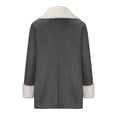 thumbnail image 4 of Lindreshi Winter Coats for Women 2023 Trendy Women Winter Warm Composite Plush Button Lapel Collar Jacket Outwear Coat with Pokets, 4 of 7