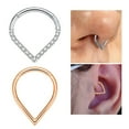 thumbnail image 2 of SIEYIO Titaniums Steel Pierced Nose Ring Elegant Teardrop Septum Rings Unisex Accessory, 2 of 14