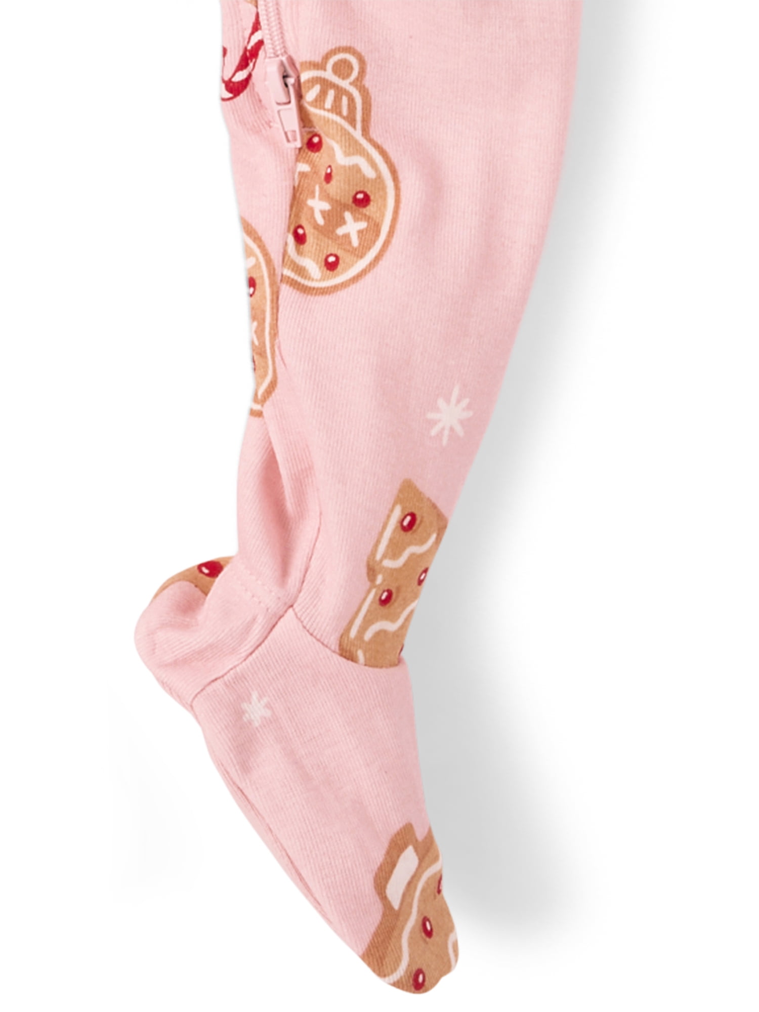 The Children's Place Baby And Toddler Girls Long Sleeve Gingerbread Snug Fit Footed PJs, Sizes NB-18M