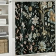 thumbnail image 5 of BCIIG Extra Long Black Floral Shower Curtain  Watercolor Wildflower Bathroom Shower Curtain, Waterproof Fabric Shower Curtain with, 5 of 6