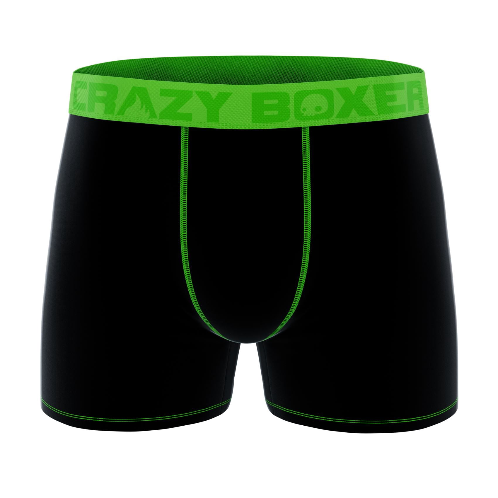 CRAZYBOXER Premium Army And Flamingo; Men's Boxer Briefs, 3 Pack
