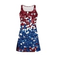 thumbnail image 5 of Danhjin 4th of July Tankini Swimsuits for Women Independence Day's 3 Piece Sets Tankini Top with Skirt and Brief Printed Tummy Control Bathing Suit, 5 of 6