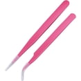 thumbnail image 2 of Pinzas curvas de extremo recto TUNC acero inoxidable rosa, 2 of 5