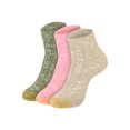 thumbnail image 3 of GoldToe Edition Women's Marled Slub Short Crew Socks Assorted, 3 Pairs, Size 6-9, 3 of 7
