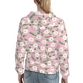 thumbnail image 7 of Picia Daisies Flowers Pattern Casual Women's Hoodie, Hooded Sweatshirt with Kangaroo Pocket, Comfortable Pullover with Eye-catching Drawstrings-X-Large, 7 of 7