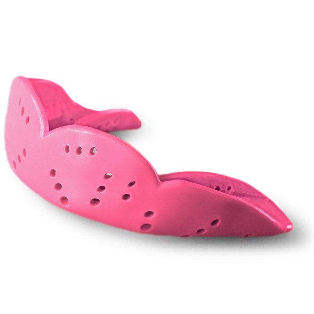 Protector bucal SISU Aero, grande, rosa intenso, 2 mm de grosor, para deportes de equipo