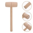 thumbnail image 1 of OULII 1Set Wooden Hammer for DIY in Beechwood with Rounded Head and Square Handle, 1 of 8
