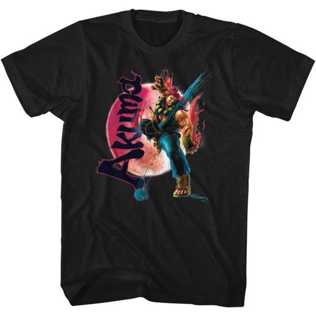 Street Fighter Video Martial Arts Arcade Game Akuma Adult T-Shirt Tee