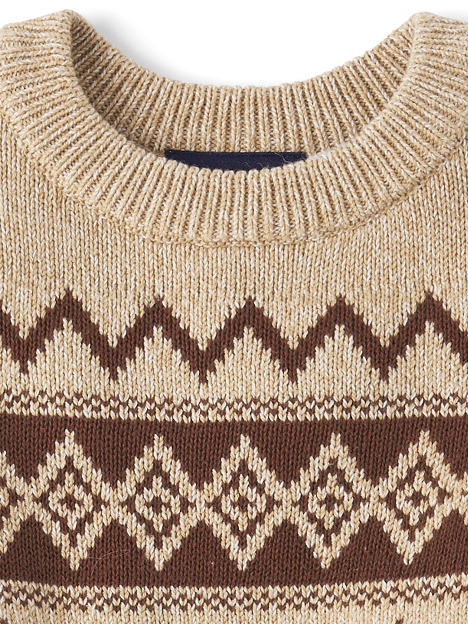 The Children's Place Boys Long Sleeve Crewneck Fairisle Sweater, Sizes S-XXL
