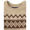 thumbnail image 2 of The Children's Place Boys Long Sleeve Crewneck Fairisle Sweater, Sizes S-XXL, 2 of 4