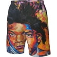 thumbnail image 5 of Jean Michel Basquiat Men's Beach Shorts Quick Dry Athletic Workout Swim Shorts Elastic Waist Drawstring Summer Shorts, 5 of 5